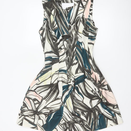 H&M Women’s Multicoloured Sleeveless Fit & Flare Dress Size 8