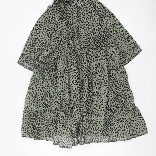 Apricot Women Green Animal Print M Shirt Dress