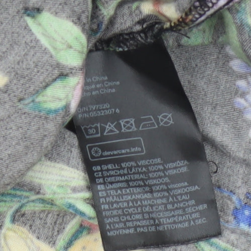 H&M Women Multicoloured Floral Viscose Shift Dress Size 8