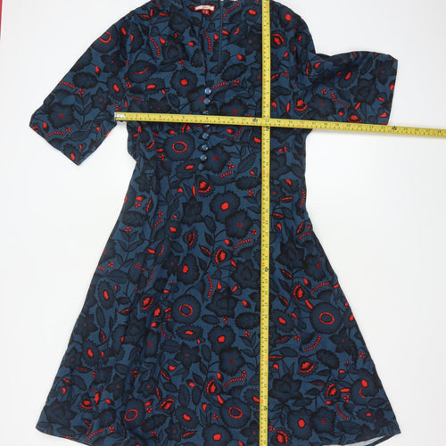 Joe Browns Women's Blue Floral A-Line Knee Length Dress Size 18