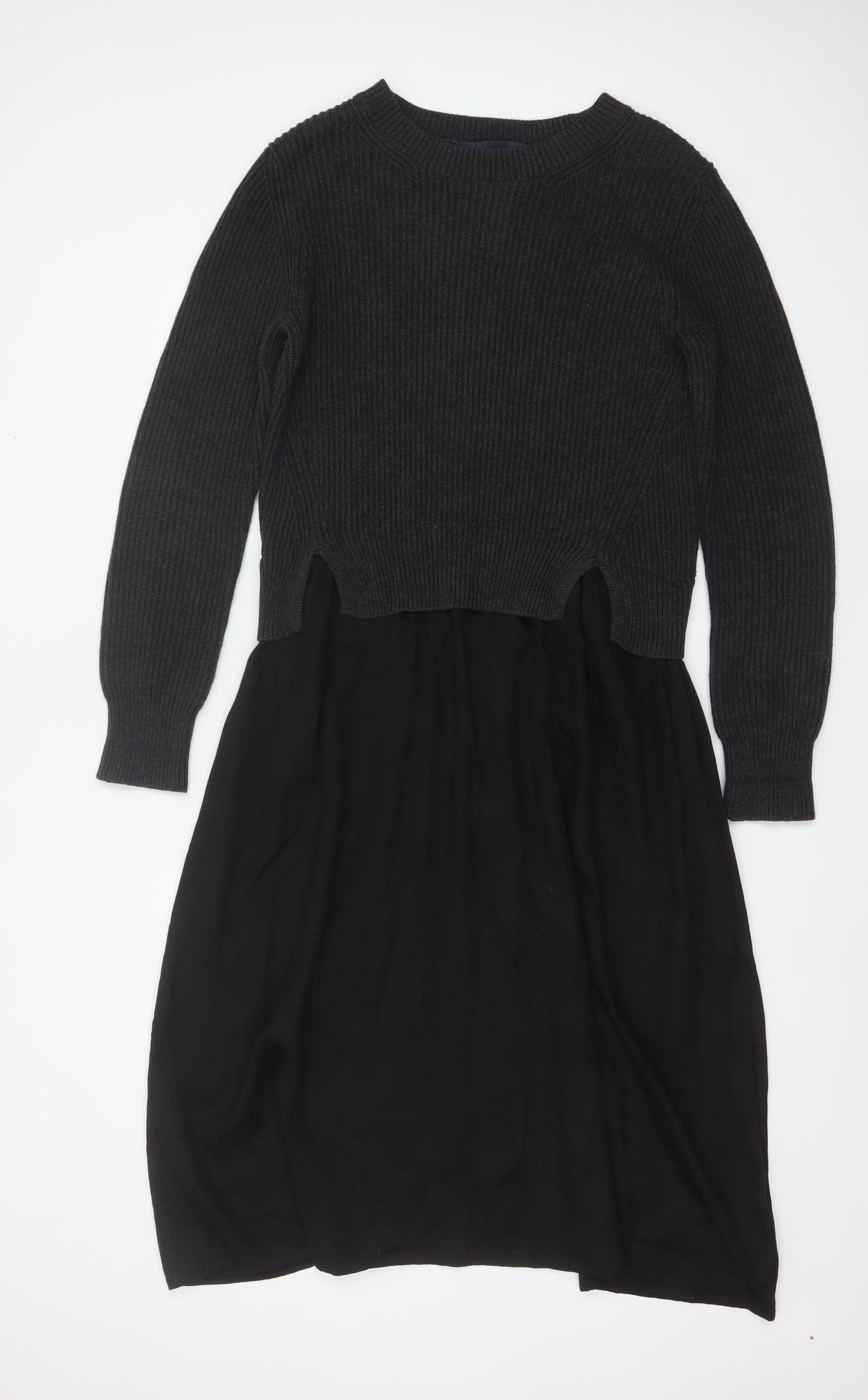 French Connection Women's Black Long Sleeve Jumper Dress Size S