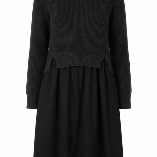 French Connection Women's Black Long Sleeve Jumper Dress Size S