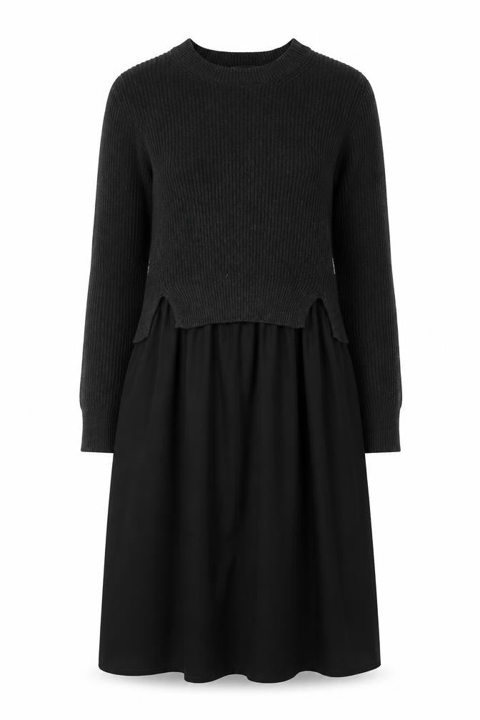 French Connection Women's Black Long Sleeve Jumper Dress Size S