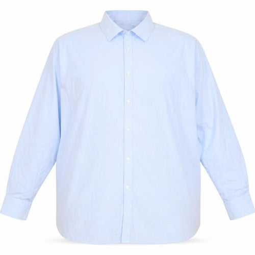 Marks and Spencer Men Blue Regular Fit Long Sleeve Dress Shirt 20in Collar