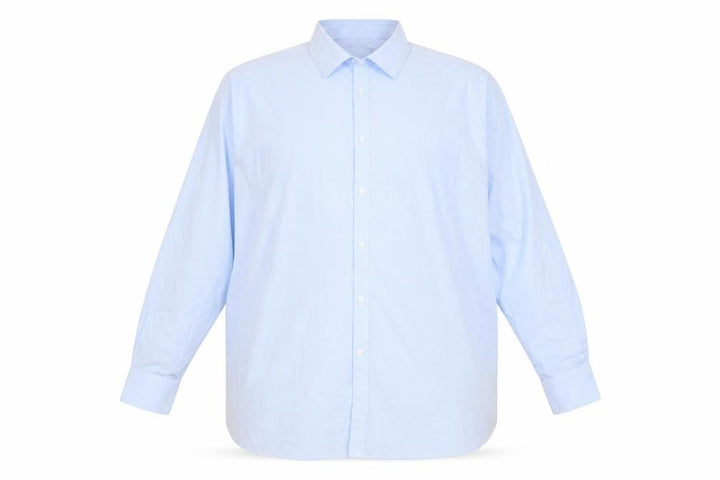 Marks and Spencer Men Blue Regular Fit Long Sleeve Dress Shirt 20in Collar