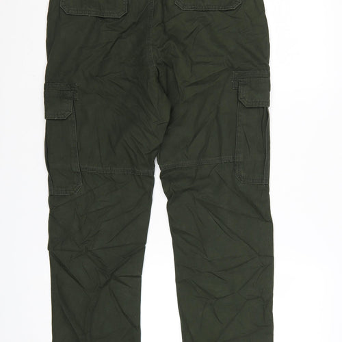 Marks and Spencer Men’s Green Cargo Trousers 32W 29L Regular Fit Cotton