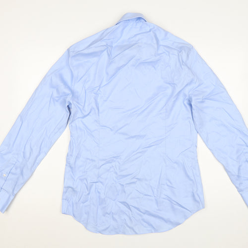 Marks and Spencer Men's Blue Slim Fit Non-Iron Dress Shirt 15.5in