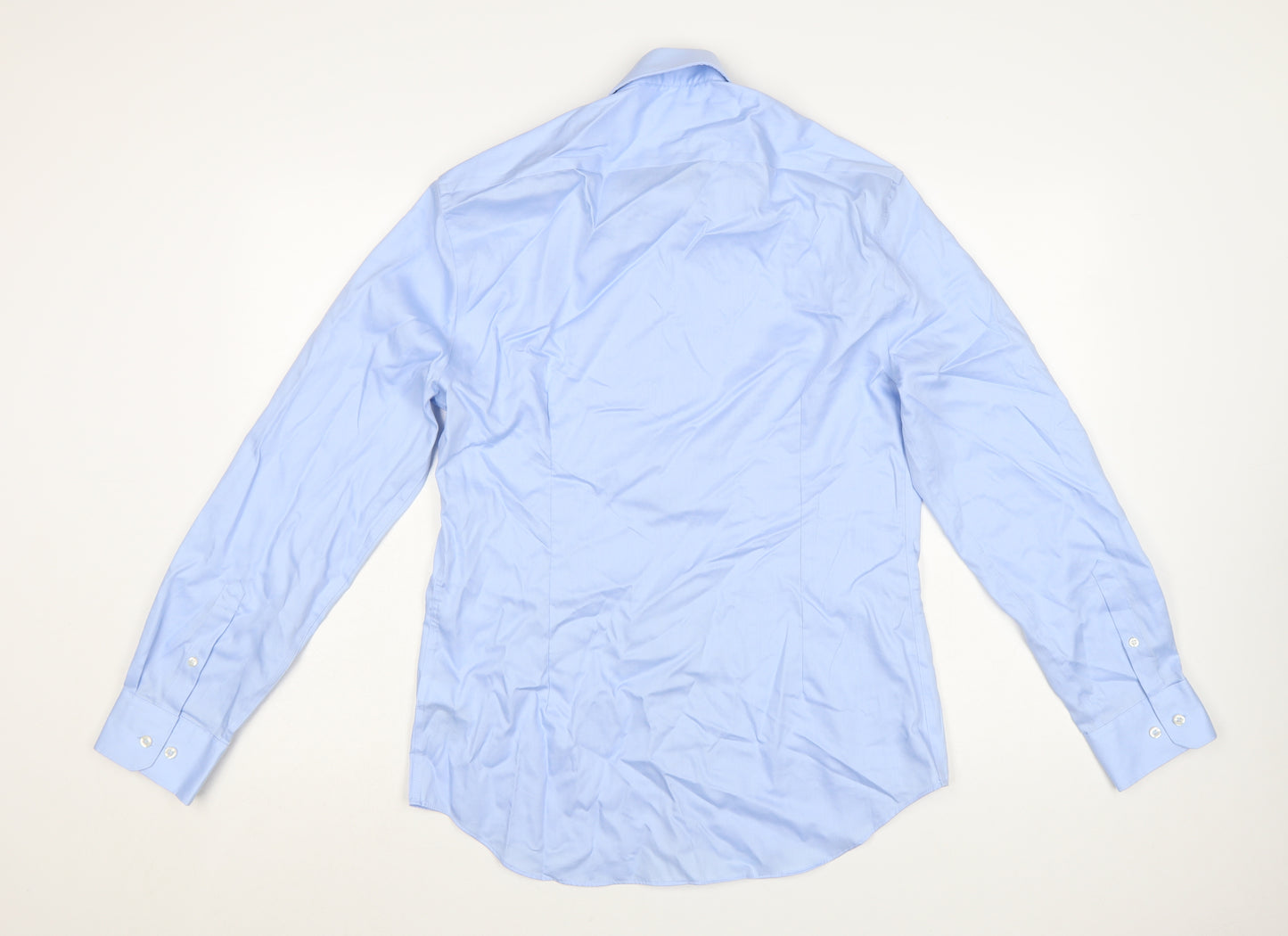 Marks and Spencer Men's Blue Slim Fit Non-Iron Dress Shirt 15.5in