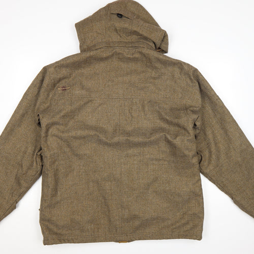 SIMS Men's Brown Tweed Parka Jacket Hooded Size L Outdoor