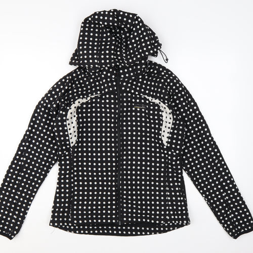Trespass Women's Black Polka Dot Waterproof Soft Shell Jacket M