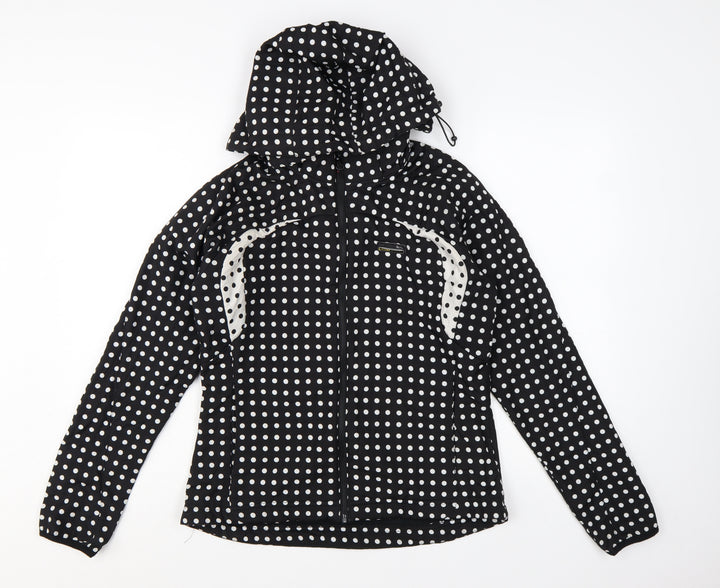 Trespass Women's Black Polka Dot Waterproof Soft Shell Jacket M