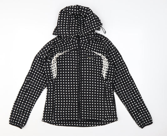 Trespass Women's Black Polka Dot Waterproof Soft Shell Jacket M