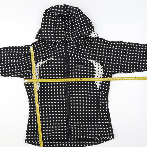 Trespass Women's Black Polka Dot Waterproof Soft Shell Jacket M