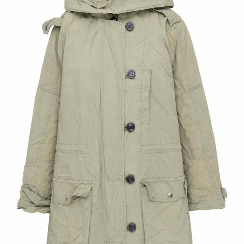 Gap Women's Green Hooded Parka Coat Size S Cotton Casual Jacket