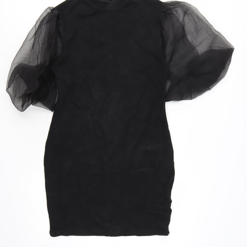 AX Paris Women’s Black Puff Sleeve Bodycon Dress Size 12