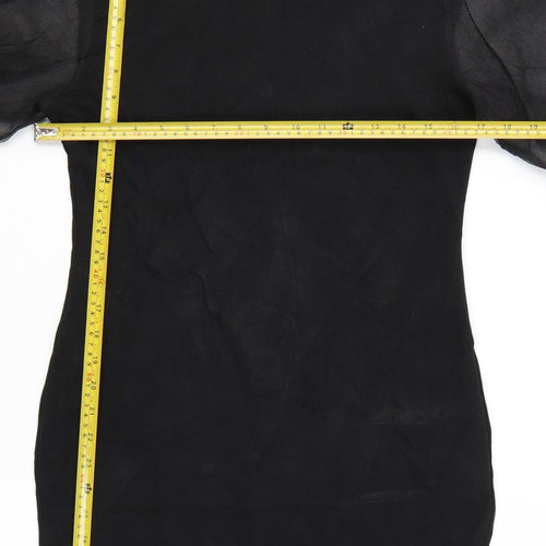 AX Paris Women’s Black Puff Sleeve Bodycon Dress Size 12