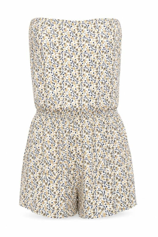 Next Women Beige Floral Sleeveless Playsuit Size S