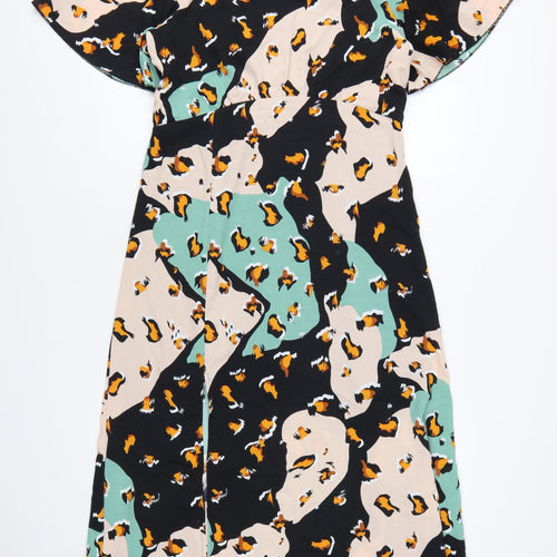 Girl In Mind Women's Multicoloured Animal Print Midi Shift Dress Size 12
