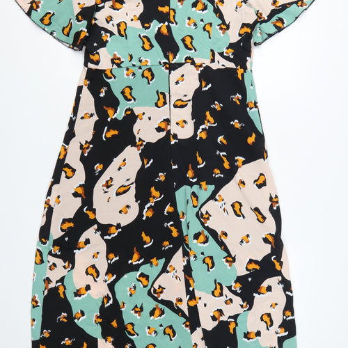 Girl In Mind Women's Multicoloured Animal Print Midi Shift Dress Size 12