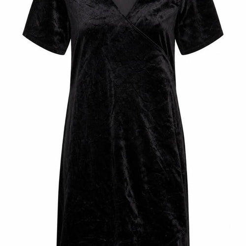 H&M Maternity Black Velvet Wrap Midi Dress Size 12