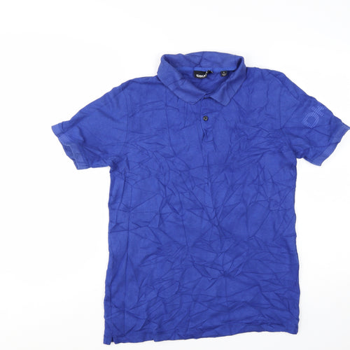 DKNY Men's Blue Cotton Polo Shirt Size S Classic Fit