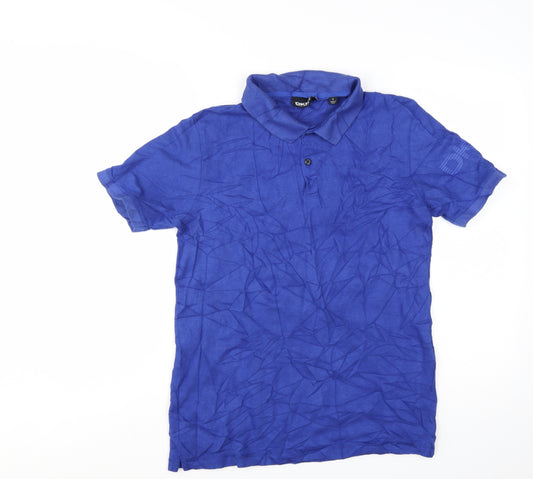 DKNY Men's Blue Cotton Polo Shirt Size S Classic Fit