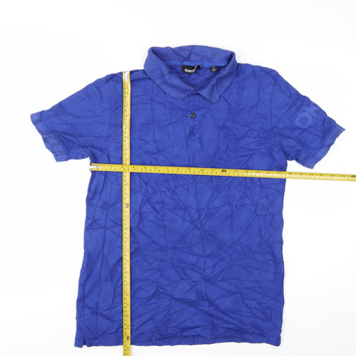 DKNY Men's Blue Cotton Polo Shirt Size S Classic Fit