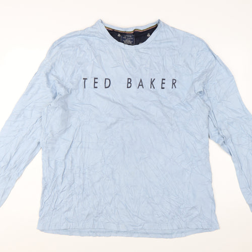 Ted Baker Men's Blue Long Sleeve Pyjama Top XL Cotton Blend