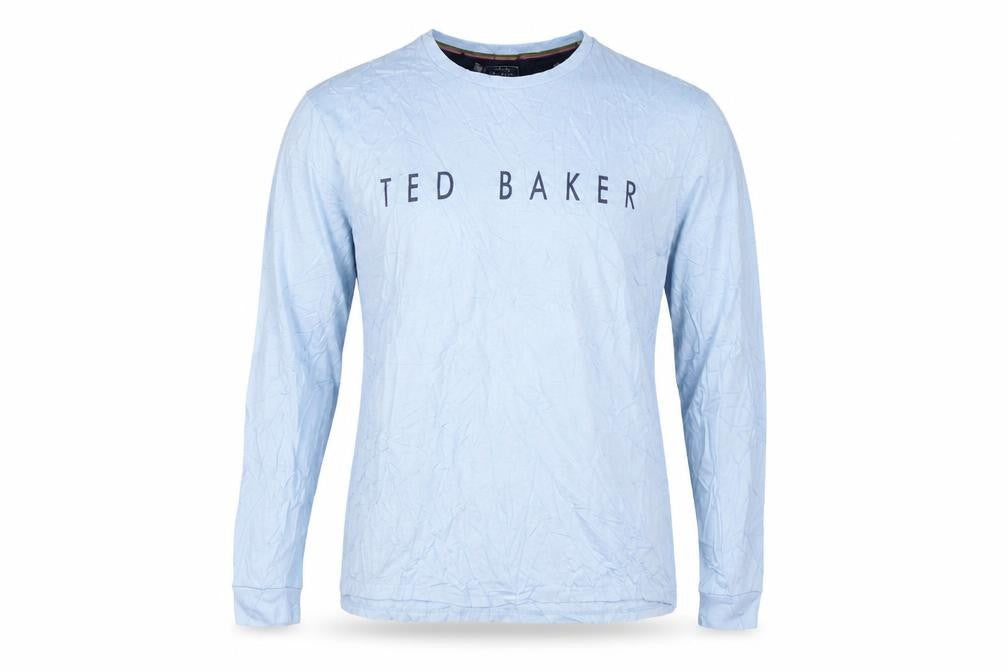 Ted Baker Men's Blue Long Sleeve Pyjama Top XL Cotton Blend