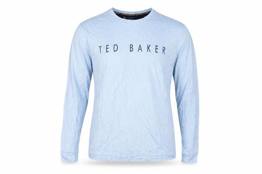 Ted Baker Men's Blue Long Sleeve Pyjama Top XL Cotton Blend