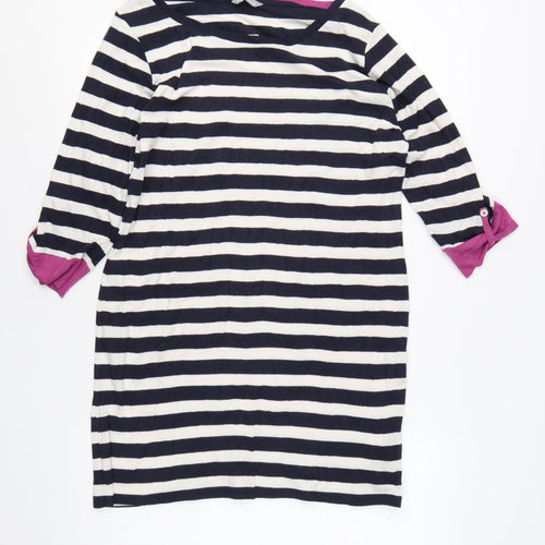 Marks and Spencer Women’s Multicoloured Striped T-Shirt Dress Size 14