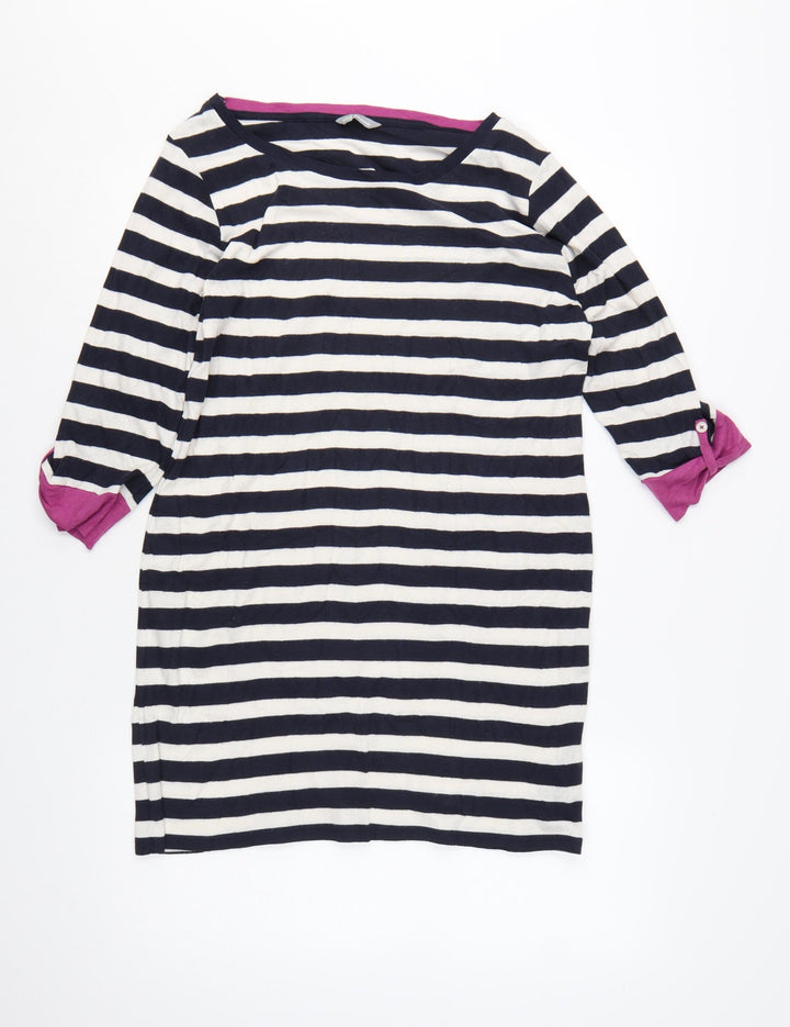 Marks and Spencer Women’s Multicoloured Striped T-Shirt Dress Size 14