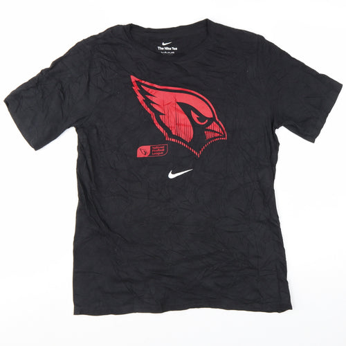 Nike Boys Black 14-16 Years American Football Logo Graphic T-Shirt