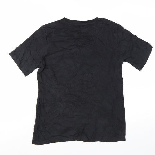 Nike Boys Black 14-16 Years American Football Logo Graphic T-Shirt