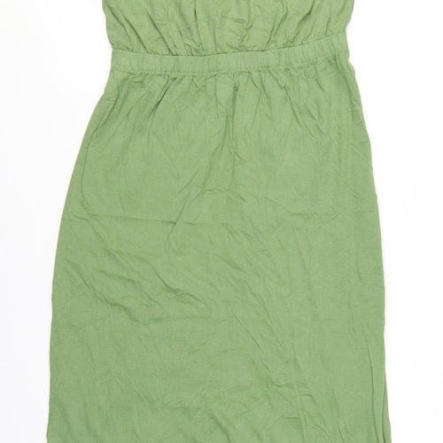 Next Women Green One Shoulder Jersey Midi Dress Size 12