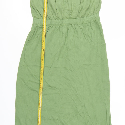 Next Women Green One Shoulder Jersey Midi Dress Size 12