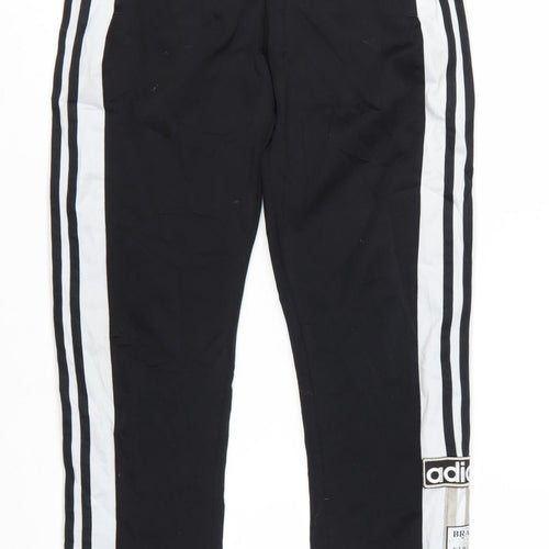 adidas Boys Black Jogger Trousers 12-13 Years with Side Stripes
