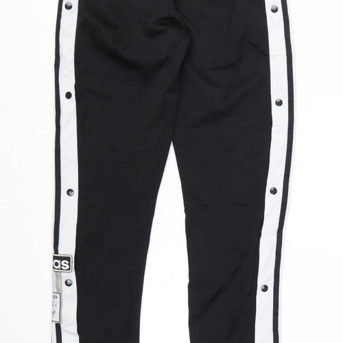 adidas Boys Black Jogger Trousers 12-13 Years with Side Stripes