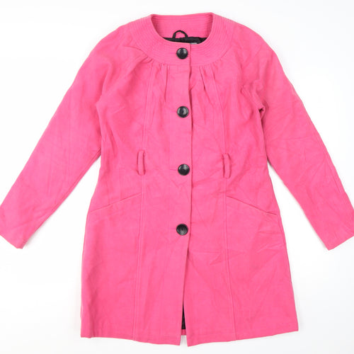 New York Laundry Women's Pink Mid-Length Button Coat Size 12