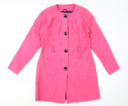 New York Laundry Women's Pink Mid-Length Button Coat Size 12
