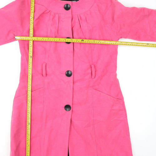 New York Laundry Women's Pink Mid-Length Button Coat Size 12