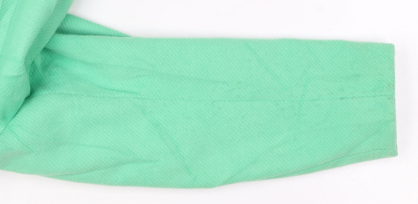 Marks and Spencer Women’s Green Wool Blend Mid-Length Coat Size 18