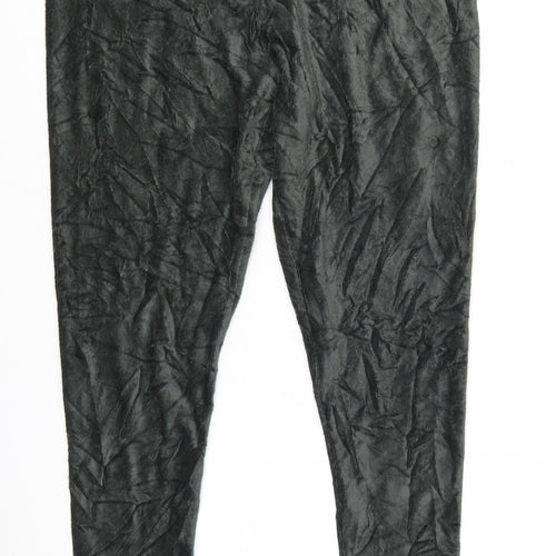Marks and Spencer Women’s Black Velvet Stretch Ankle Leggings Size 20