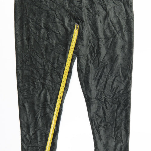 Marks and Spencer Women’s Black Velvet Stretch Ankle Leggings Size 20