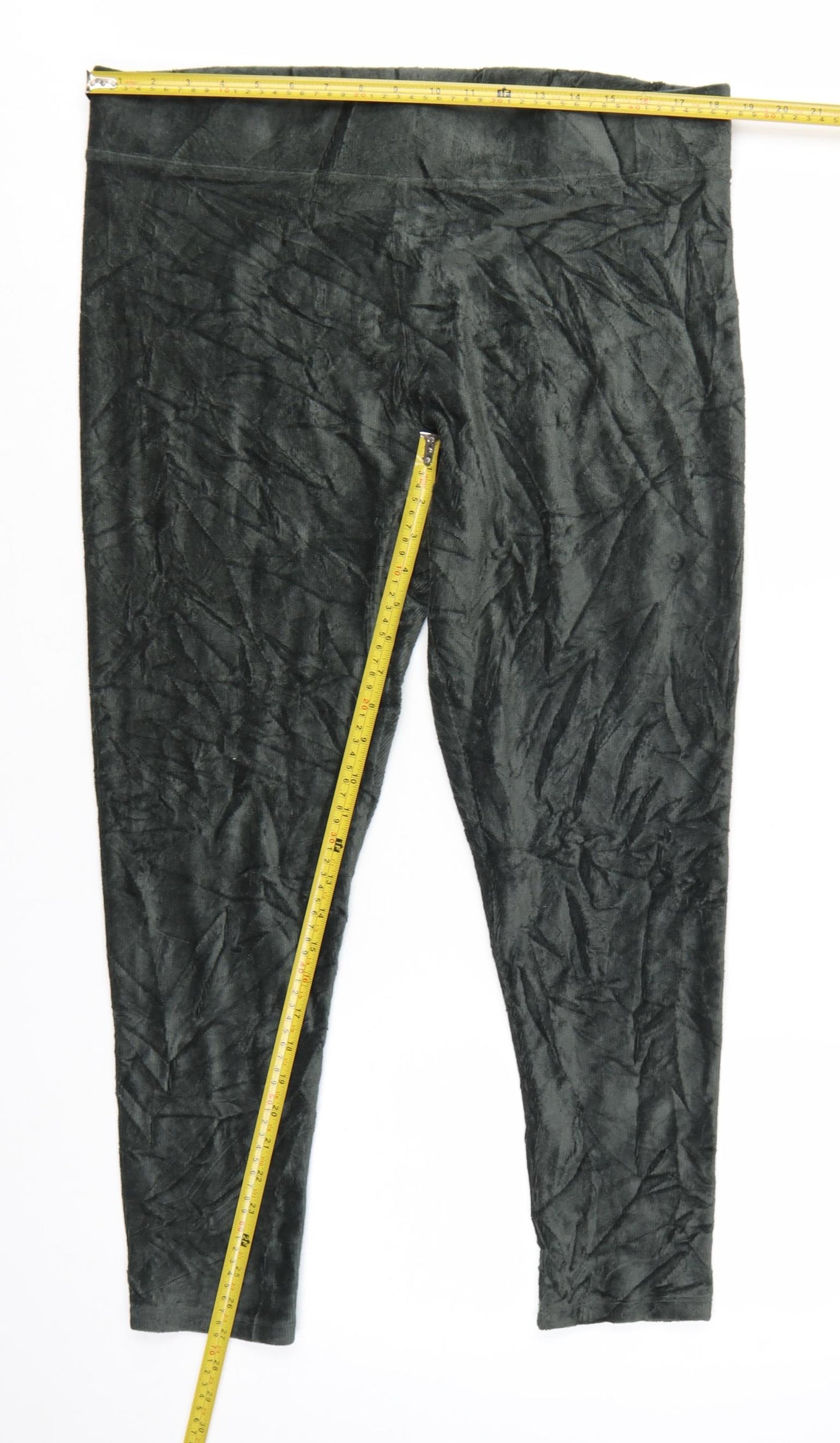Marks and Spencer Women’s Black Velvet Stretch Ankle Leggings Size 20