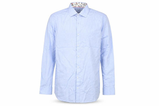 Marks and Spencer Men's Blue XL Slim Fit Pure Cotton Formal Shirt