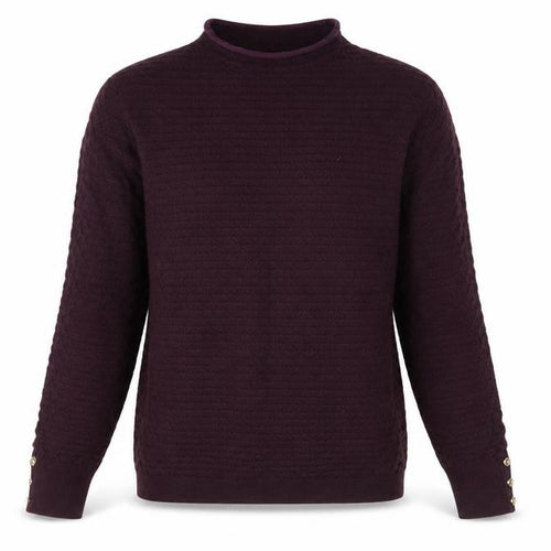 Warehouse Women Purple Mock Neck Long Sleeve Jumper Size 12