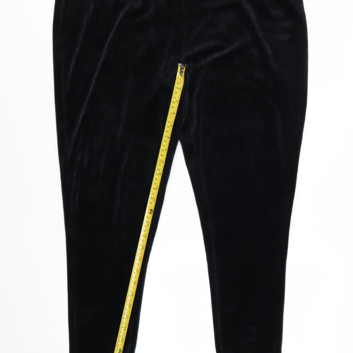 Yours Women’s Black Velvet Stretch Leggings Size 22