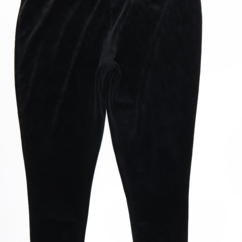 Yours Women’s Black Velvet Stretch Leggings Size 22