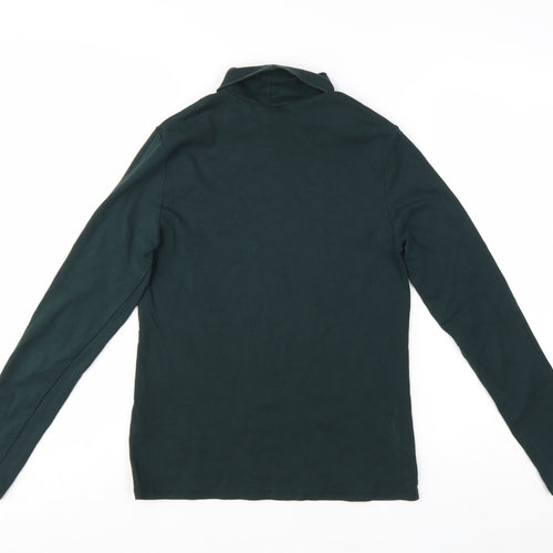 Uniqlo Women’s Green Roll Neck Long Sleeve Cotton Top Size S
